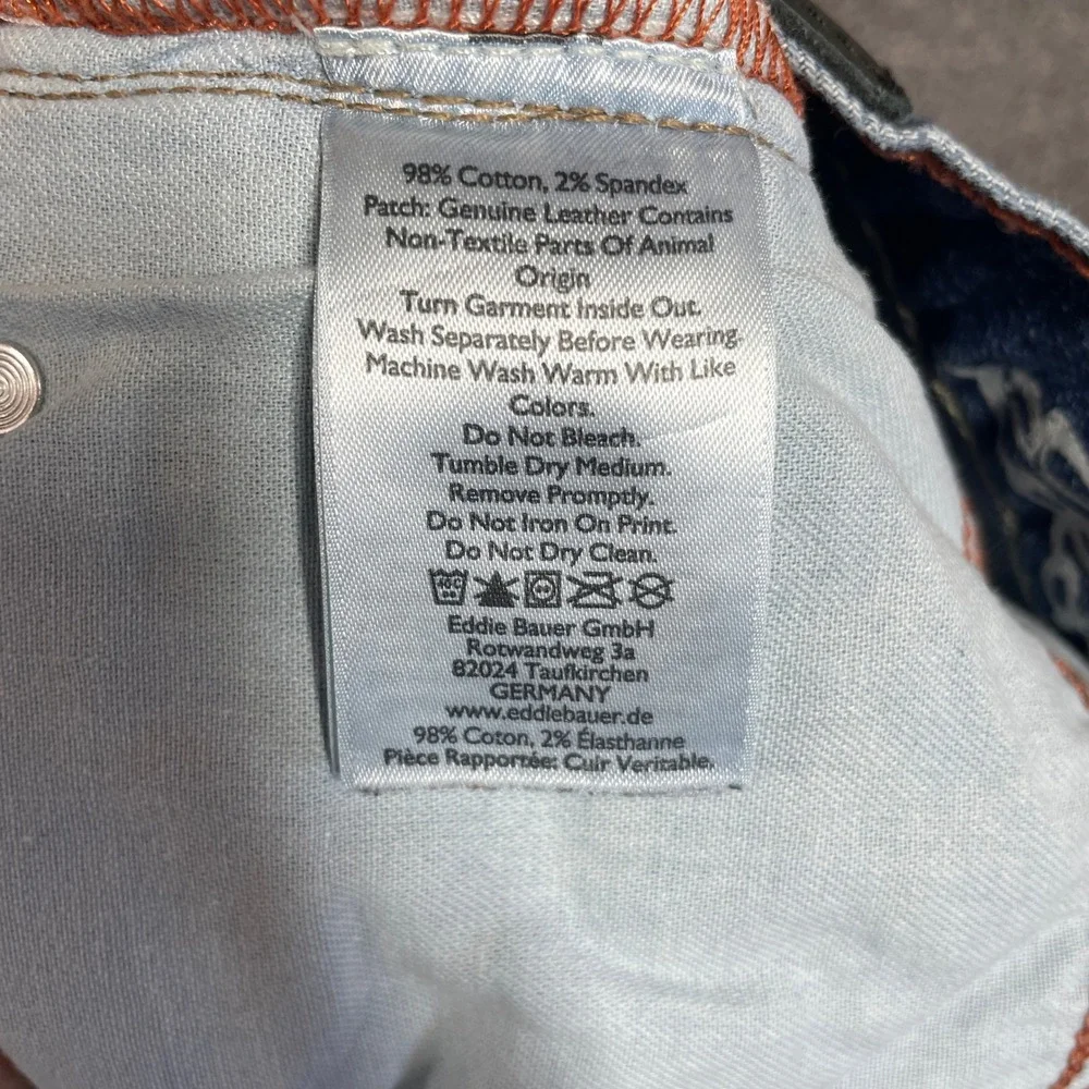 Eddie Bauer Mens Slim Fit Jeans 34x32 Medium Wash Blue Stretch Denim Pants
